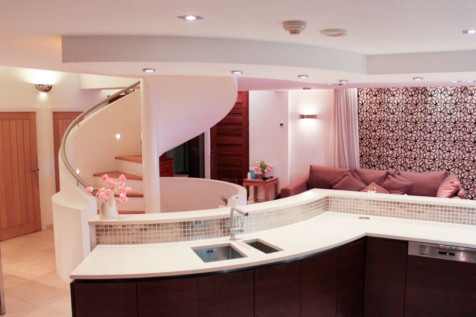H7415, 10307, Wandsworth, modern houses, houses - modern, stairs, staircases, spiral stairs, stairs & stairwells