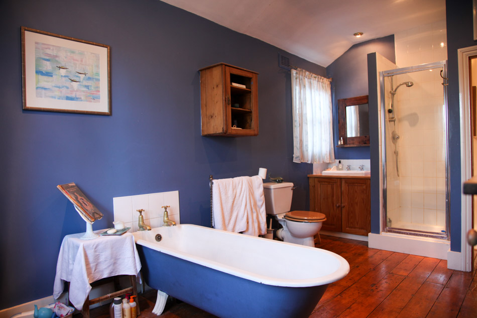 Blue Walls, Roll Top Baths, Colourful